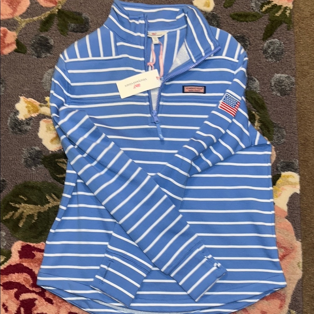 Vineyard Vines Blue Striped Pullover